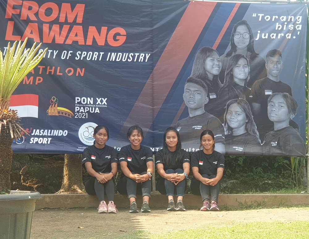 Atlet triathlon Jatim percaya diri jelang beralaga di PON XX/Papua. (ft/clicks)