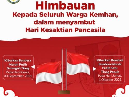 Imbauan mengibarkan bendera setengah tiang hari ini untuk kenang jasa para pahlawan (Foto / Istimewa)