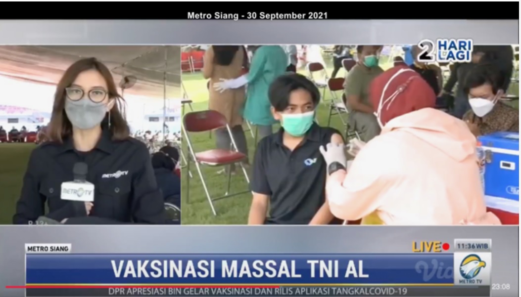 TNI AL siapkan vaksinasi massal buat warga Jawa Timur. Foto: Metro TV