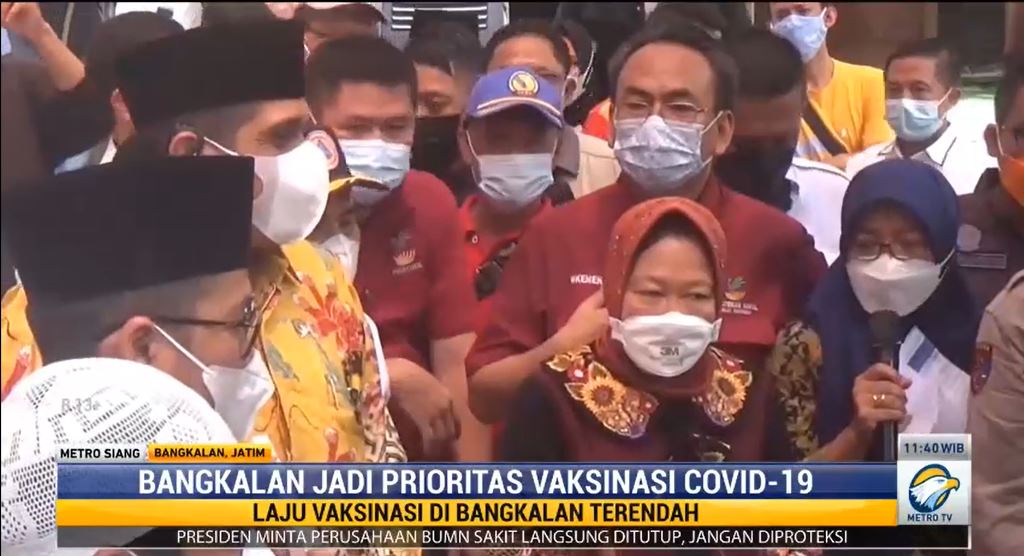 Vaksinasi covid-19 di Bangkalan rendah (Tangkapan Layar Metro TV)