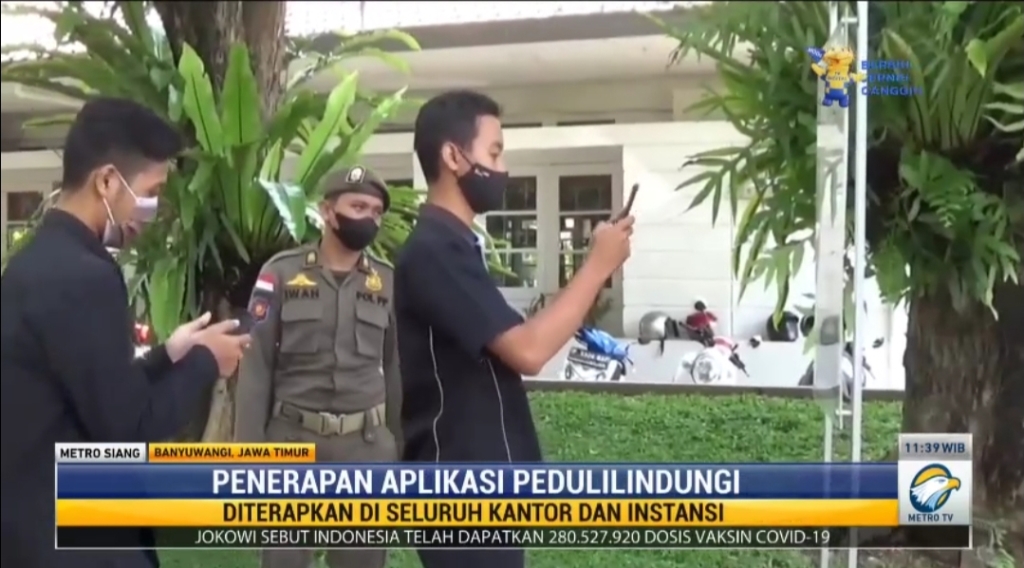 Kantor Pemkab Banyuwangi Mulai Terapkan Aplikasi PeduliLindungi