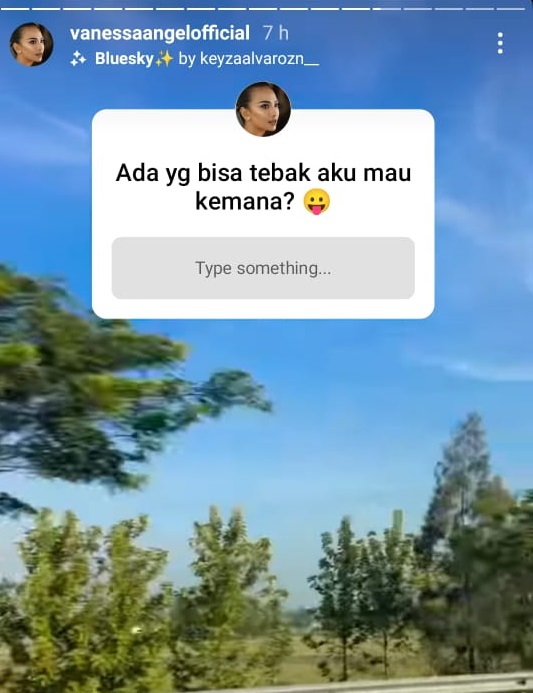 Insta story Vanessa sebelum tewas kecelakaan (Foto / Istimewa)