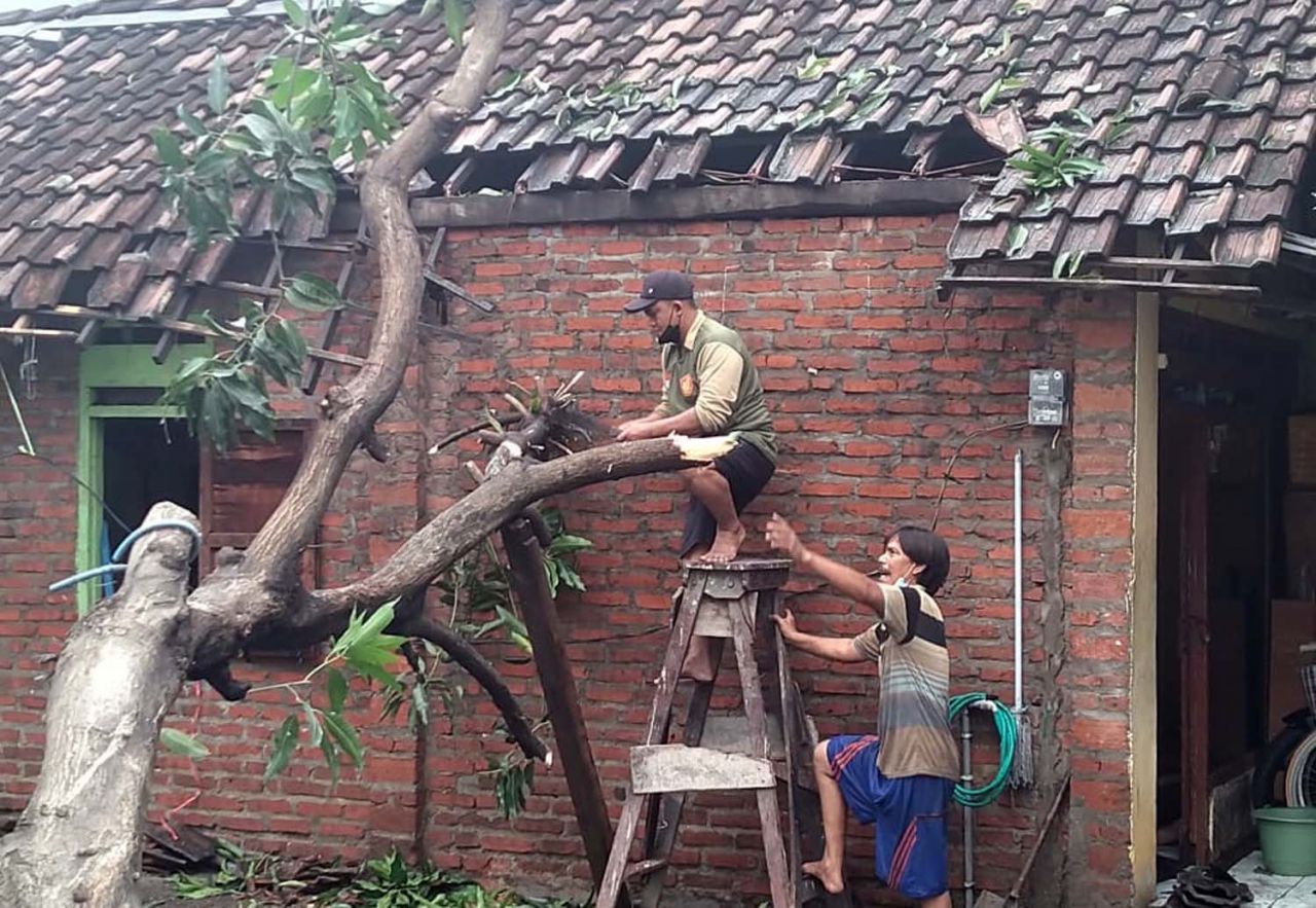 Sidoarjo Dilanda Hujan Angin, 15 Rumah Rusak