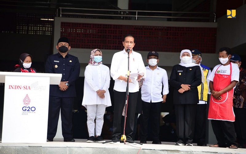 Presiden RI Joko Widodo (Jokowi) meresmikan pasar Ngawi  (Foto/ Istimewa)