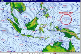 Potensi Bibit Siklon Ttropis Terdeteksi di Laut Arafura, Waspada!