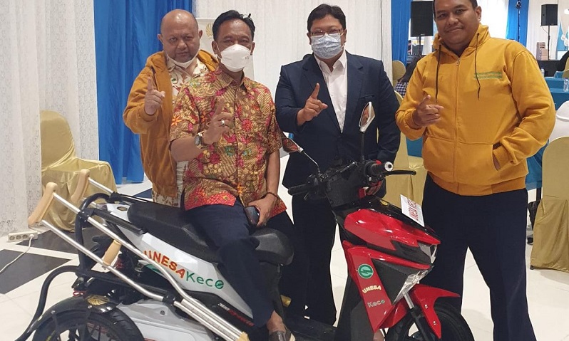 Penampakan motor ramah difabel karya Unesa (Foto / Hum)