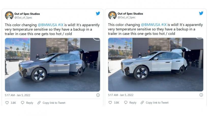 Mobil BMW dengan teknologi berganti warna (Foto / Istimewa)