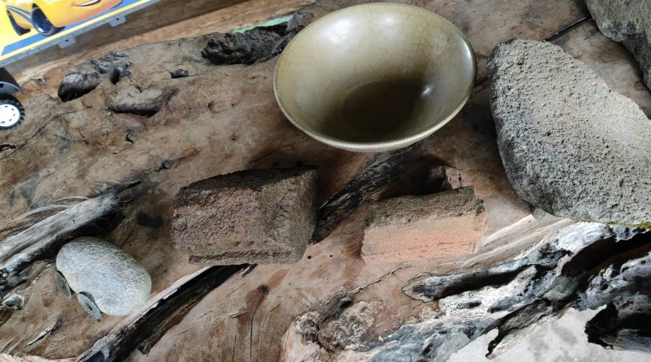 Beberapa benda cagar budaya yang ditemukan di lereng Kelud Kediri (Foto / Istimewa)