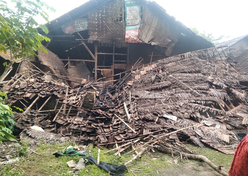 Kerusakan di Lebak akibat gempa yang mengguncang di Sumur, Pandeglang, Banten/polda banten