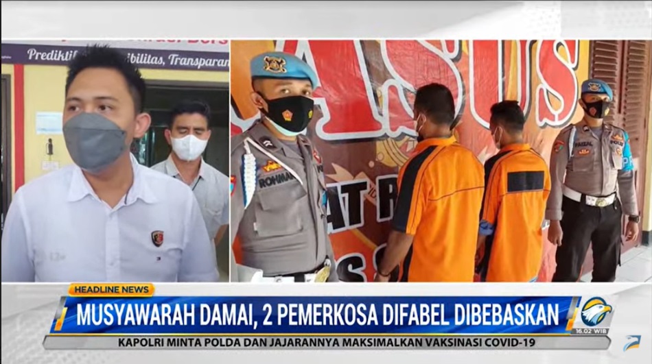 Polisi menyebut laporan telah dicabut usai pihak korban dan pelaku menyelesaikan masalah secara musyawarah kekeluargaan. Metro TV