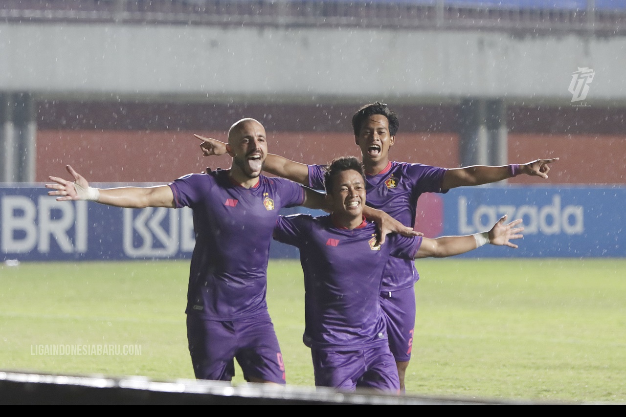 Selebrasi pemain Persik. (LIB)