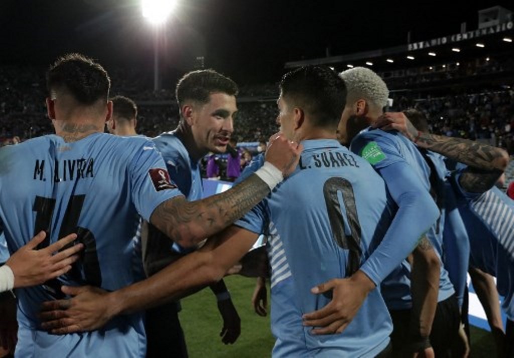 Selebrasi pemain Uruguay usai memastikan lolos Piala Dunia 2022/ist