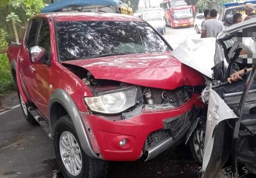 Kondisi dua kendaraan yang terlibat kecelakaan dan menewaskan 1 orang korban (Foto / Istimewa)