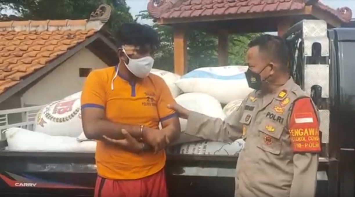 Maling Gabah Remuk Dihajar Warga