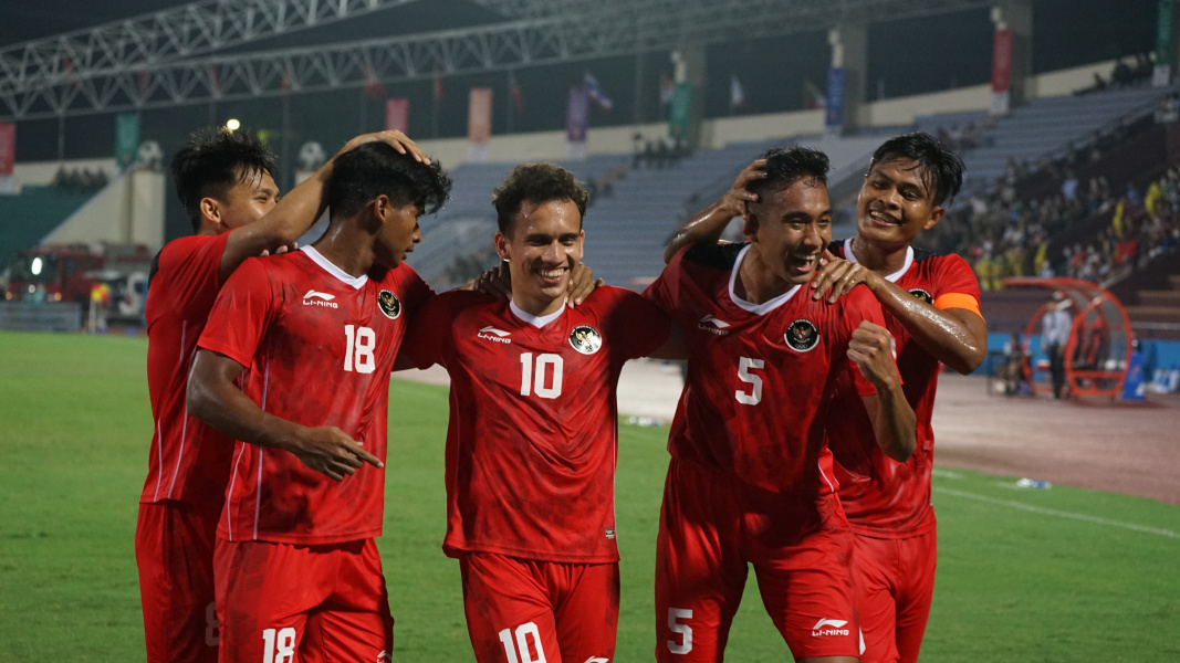 Selebrasi pemain Indonesia usai membobol gawang Timor Leste/pssi