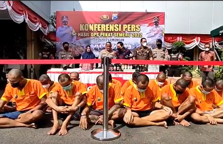 Ratusan pelaku kriminal diringkus Polres Lamongan/metrotv