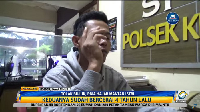 Pria hajar mantan istri menjalani pemeriksaan/metrotv