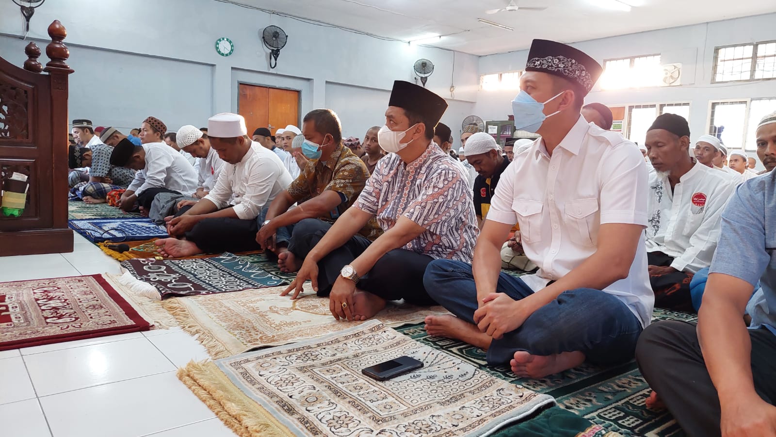 Pelaksanaan salat Idul Adha di Rutan Surabaya (Foto / Hum)