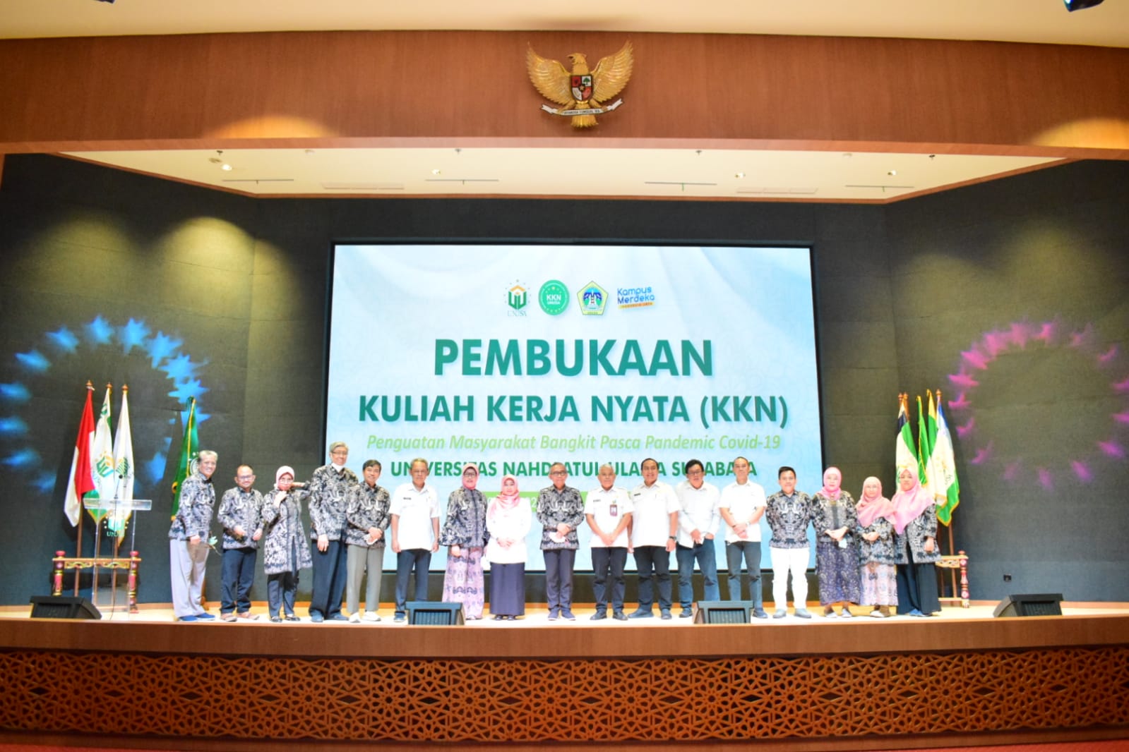 Pelepasan mahasiswa UNUSA untuk KKN di Gresik (Foto / Hum)