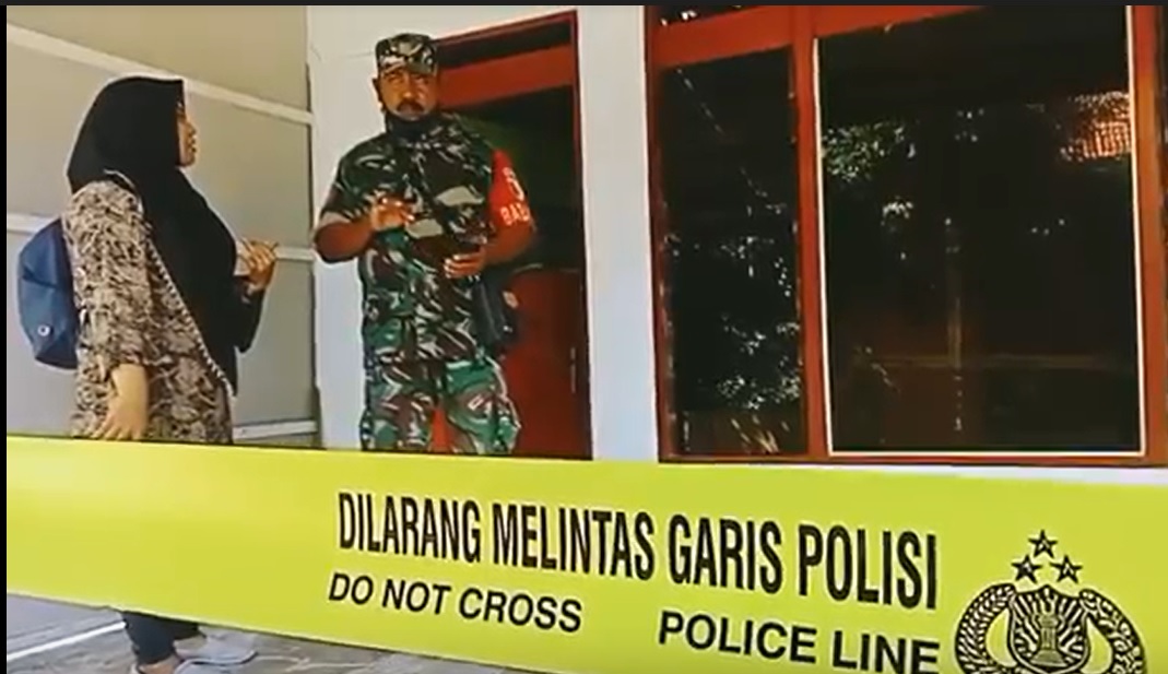 Lokasi pembacokan sopir bentor di police line/metrotv