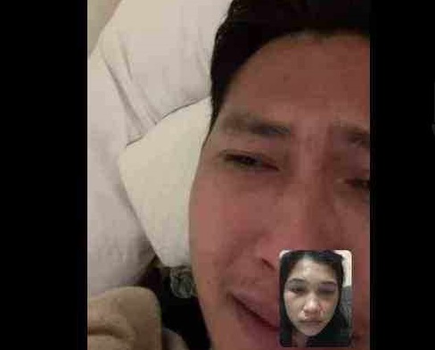 Tangkapan layar video call Brigadir J bersama sang kekasih (Foto / Istimewa)