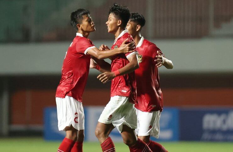 Selebrasi pemain Timnas Indonesia U-16/pssi