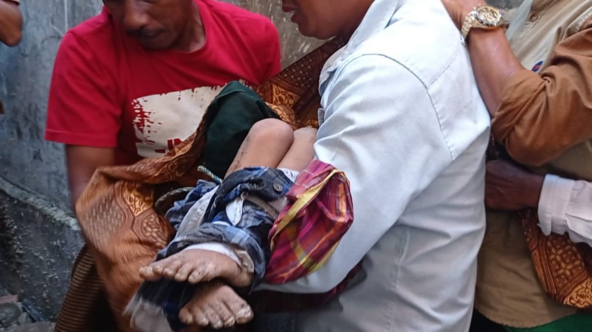 Bocah di Sampang diketahui meninggal di saluran air (Foto / Metro TV)