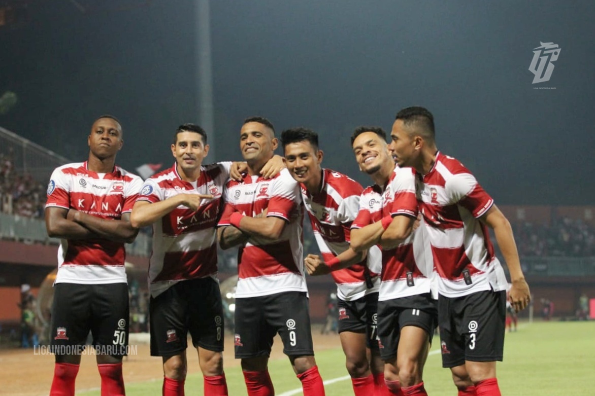 Selebrasi pemain Madura United/lib