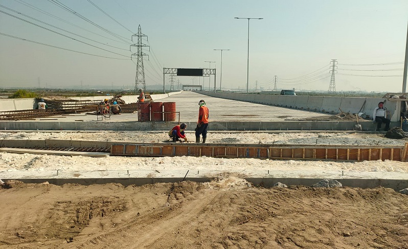 Proses pembangunan jalan ke GBT dikebut (Foto / Istimewa)