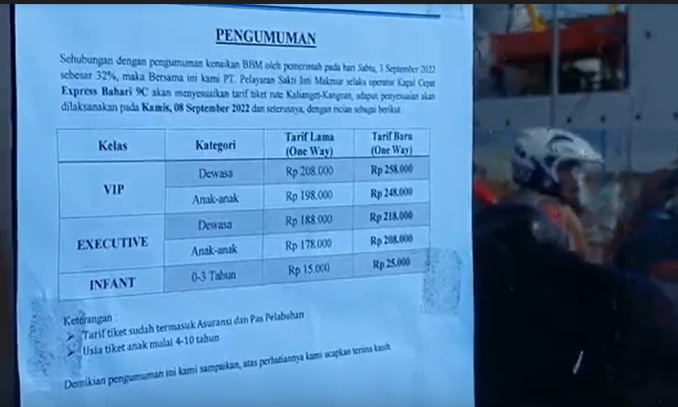 Harga Tiket Kapal Kalianget-Kangean Naik 21%, Warga Sumenep Bingung!