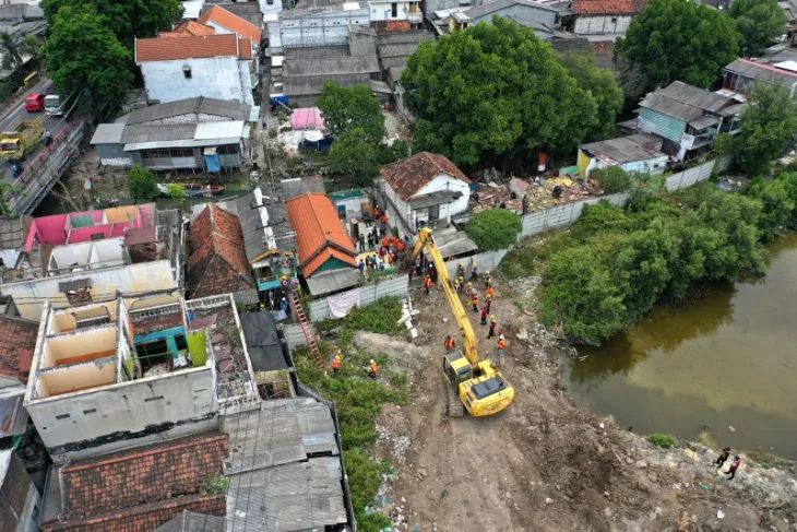 Lokasi lahan yang bakal digunakan untuk pembangunan rumah pompa di Kelurahan Tambak Sarioso, Kecamatan Asemrowo, Kota Surabaya. ANTARA/HO-Diskominfo Surabaya.