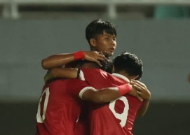 Arkhan Kaka mencetak dua gol ke gawang UEA/ist