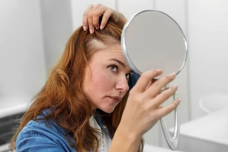 Ilustrasi wanita alami kemunduran hairline (ANTARA/freepik.com)