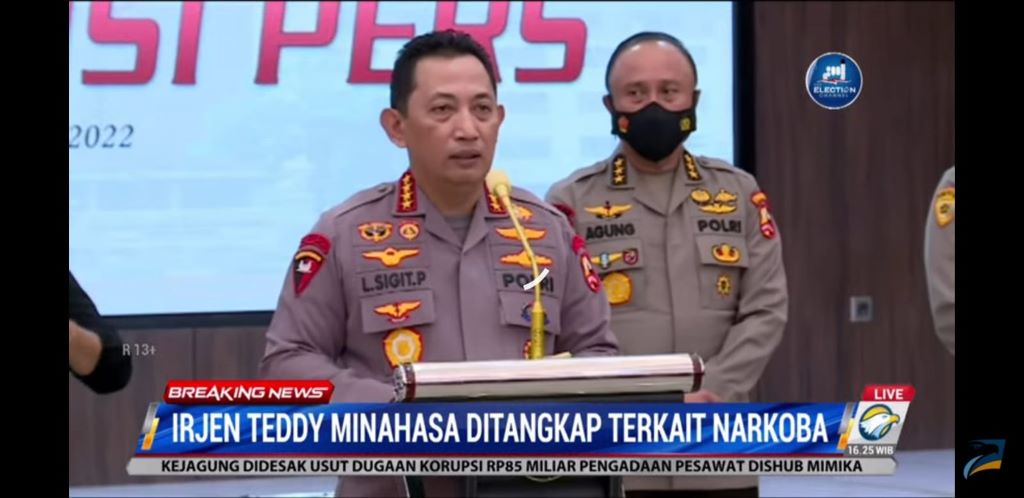 Irjen Teddy Minahasa Telah Ditahan dan Terancam Dipecat