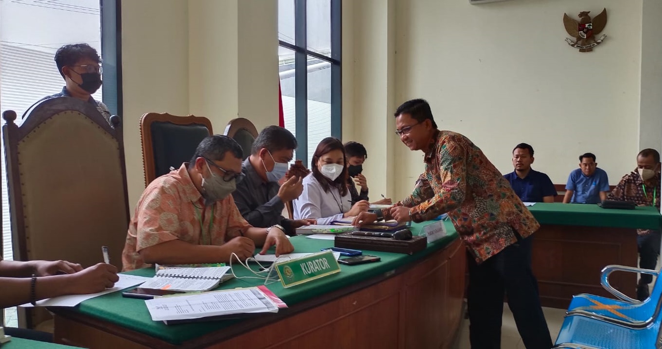 Proses sidang  PKPU PT Meratus Line di Pengadilan Niaga Surabaya (Foto / Istimewa)