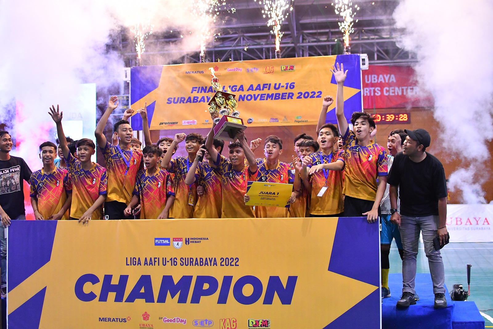  Laskar Muda Surabaya menobatkan diri sebagai juara Liga AAFI U-16/ist
