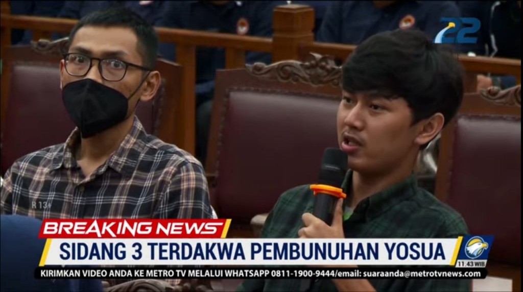 Ahmad Syahrul Ramadhan, seorang sopir ambulans yang menjadi saksi sidang kasus Brigadir J. Foto: Dok Metro TV.