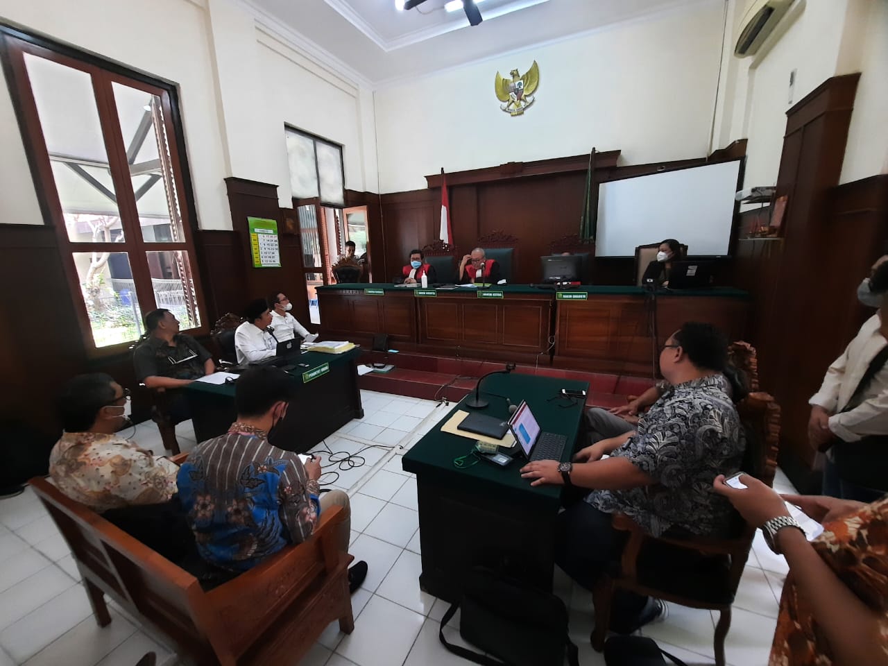 Proses sidang  PKPU PT Meratus Line di Pengadilan Niaga Surabaya (Foto / Istimewa)