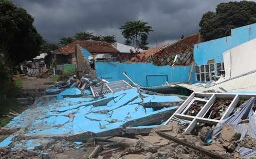 Kondisi pemukiman warga Cianjur yang hancur diguncang gempa (Foto / Istimewa)