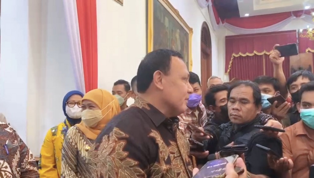 Ketua KPK Firli Bahuri saat di Surabaya. (Medcom.id/Amal)