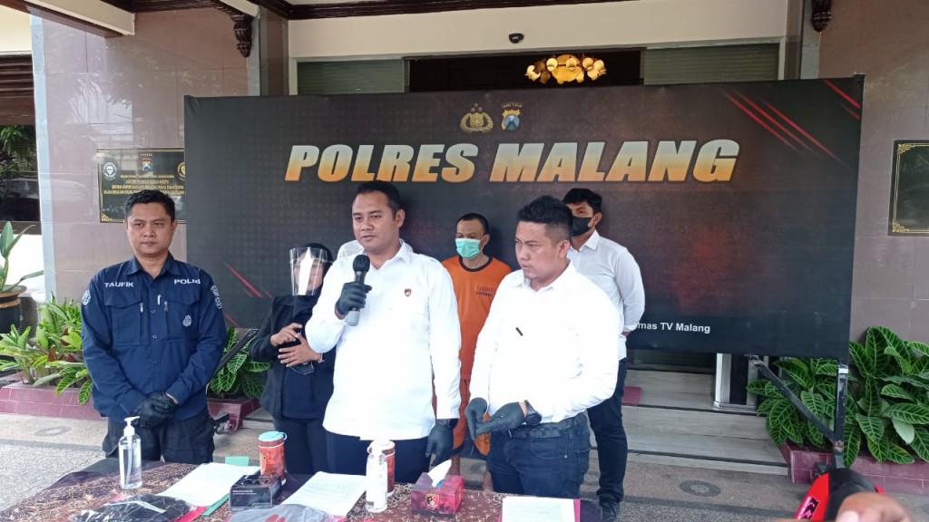 Press release di Polres Malang, Senin 12 Desember 2022.