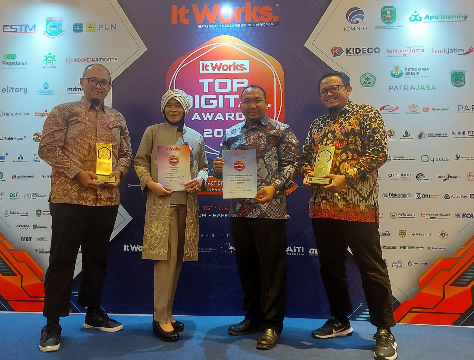 PTPN  XII  meraih dua penghargaan pada ajang Top Digital Award 2022/ist