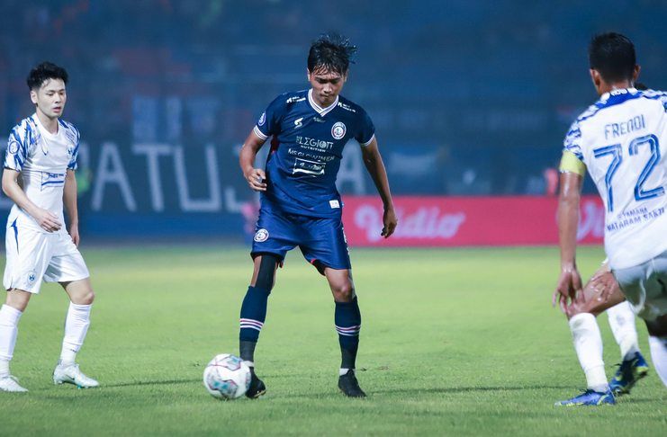 Pemain Arema saat laga putaran pertama/ist