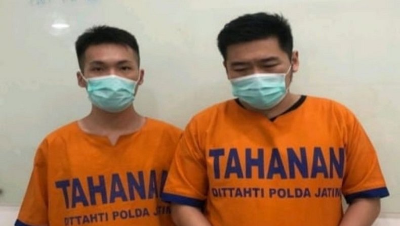 SS dan RGS ditangkap usai memalsukan kosmetik palsu (Foto / Istimewa)