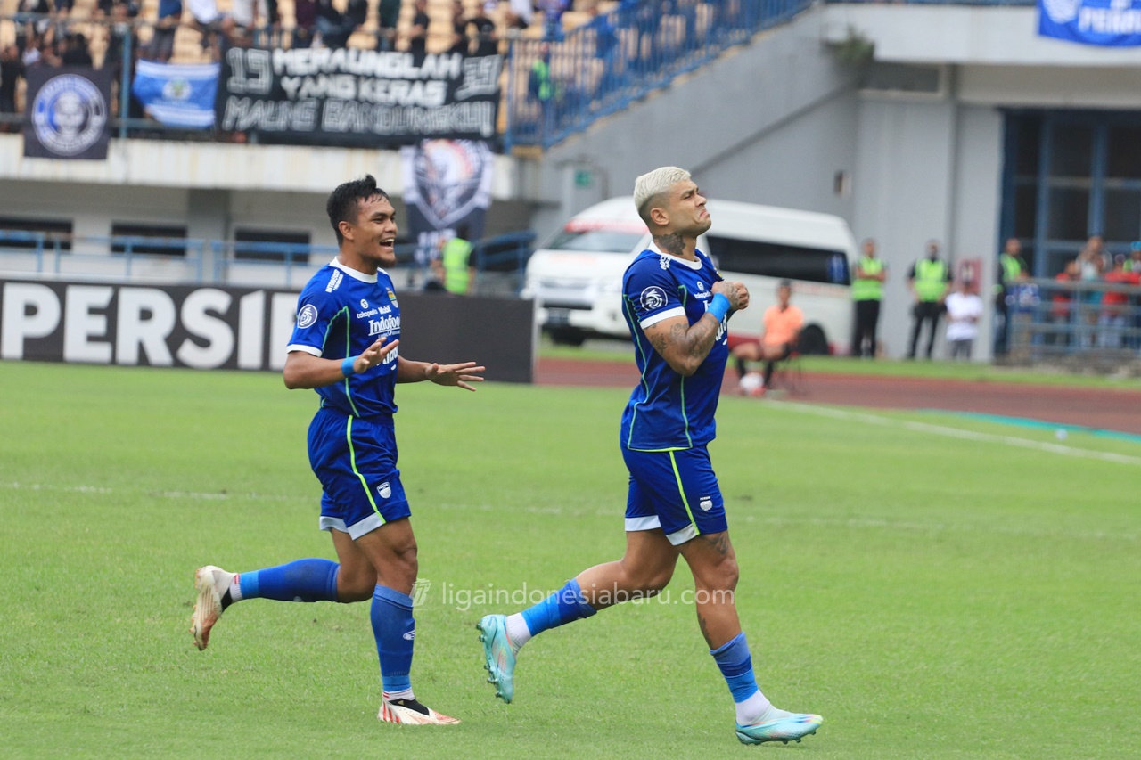 Selebrasi pemain Persib/LIB