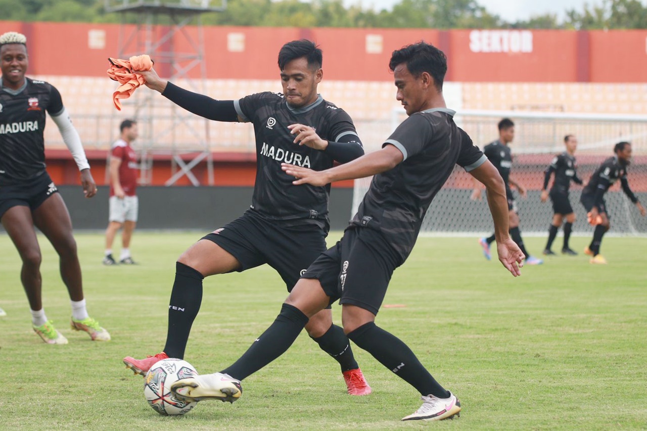 Latihan Madura United jelang lawan Borneo/lib