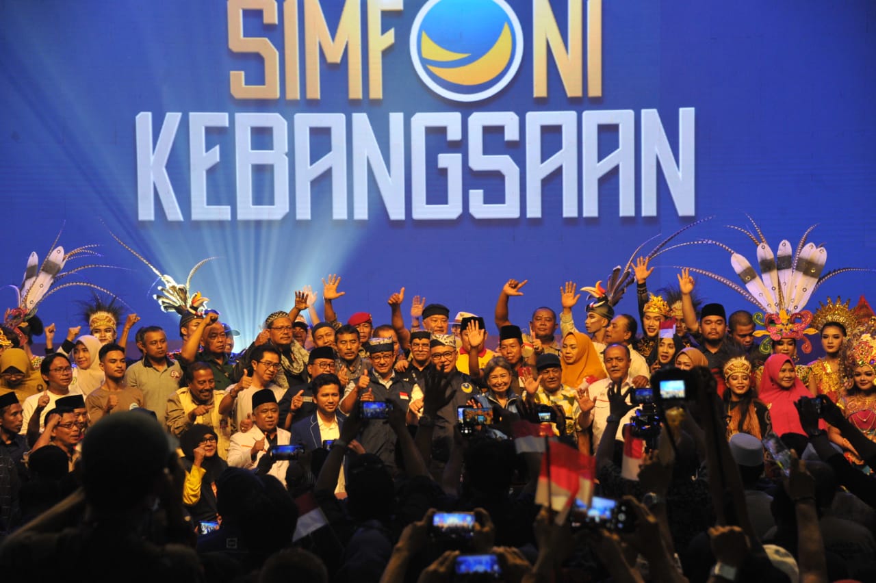 Simfoni Kebangsaan di Surabaya yang dihadiri Anies Baswedan berlangsung meriah dan berkesan (Foto / Istimewa) 
