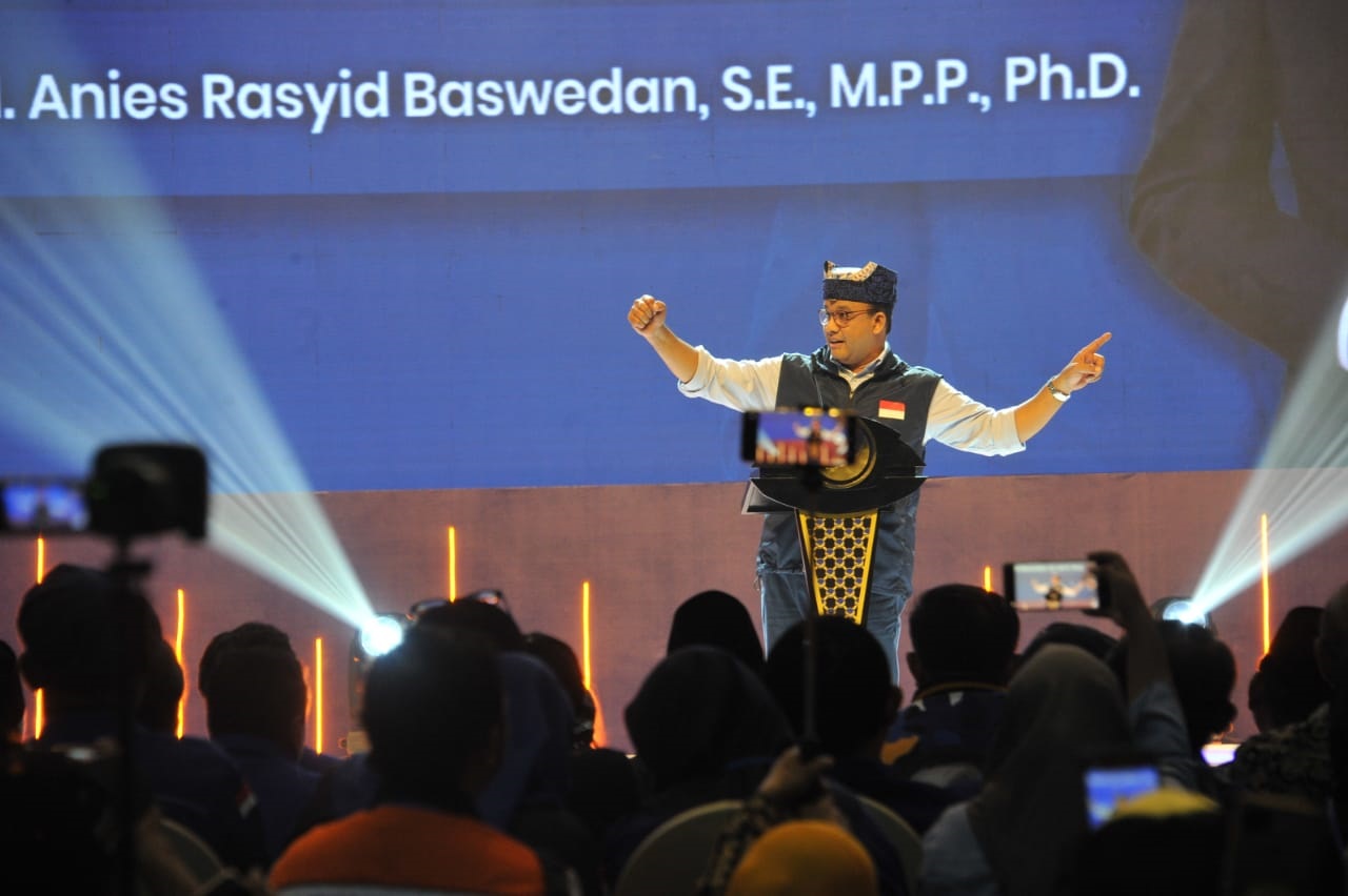  Anies Baswedan saat acara Simfoni Kebangsaan di Surabaya/ist