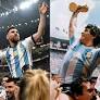 Dua bintang sepakbola Argentina, Messi dan Maradona/ist