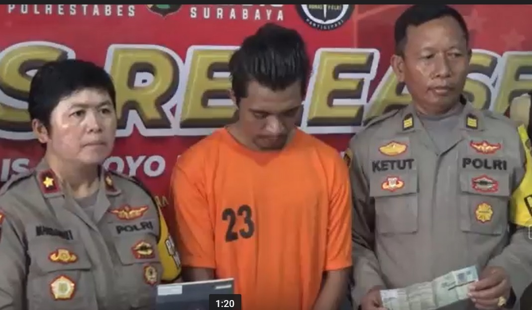 Satu pelaku pencurian motor di Kantor Humas Pemkot Surabaya ditangkap/metrotv